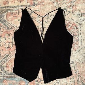 Soft velvet button Zara vest